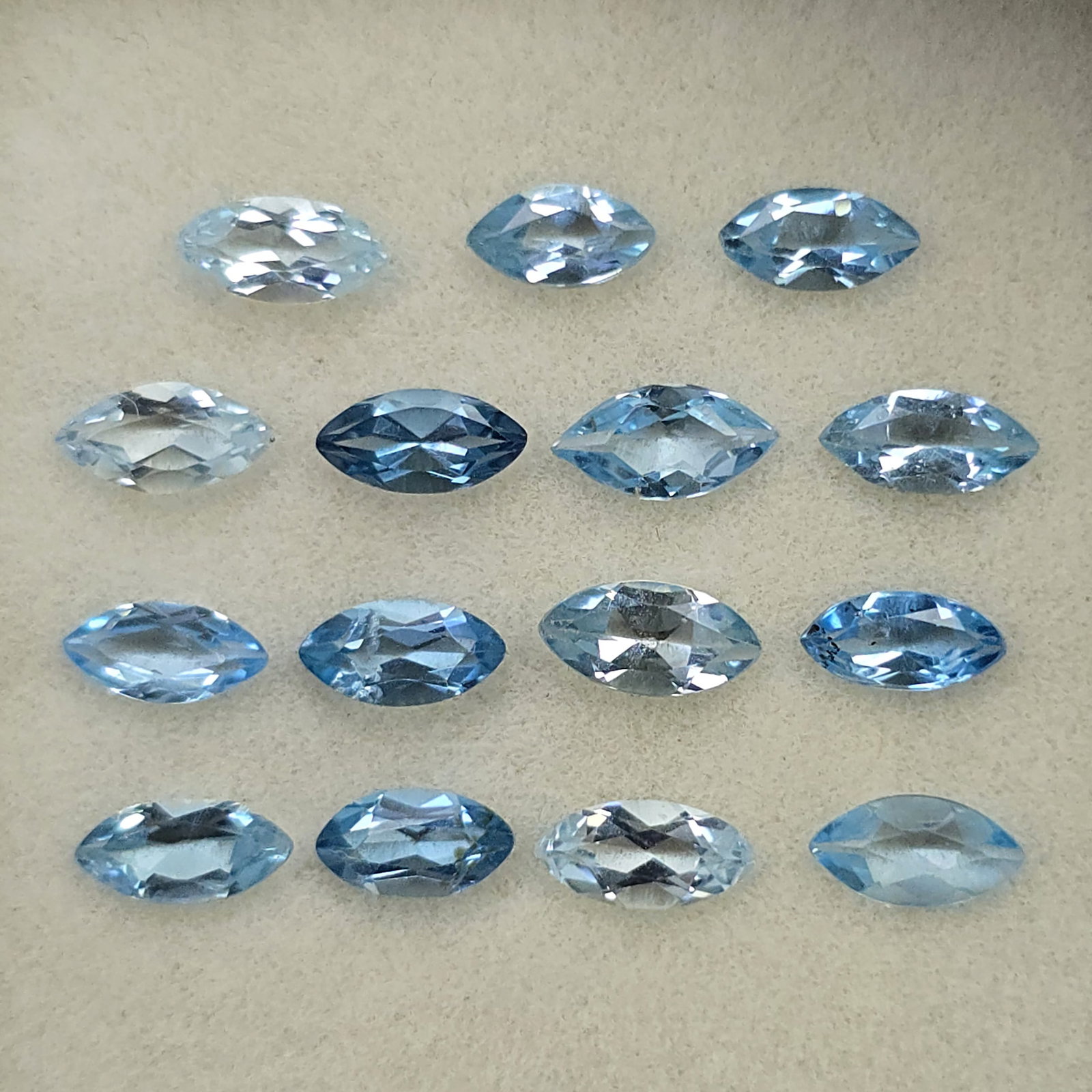 3.80 ct Natural Blue Topaz Set (1 of 3)