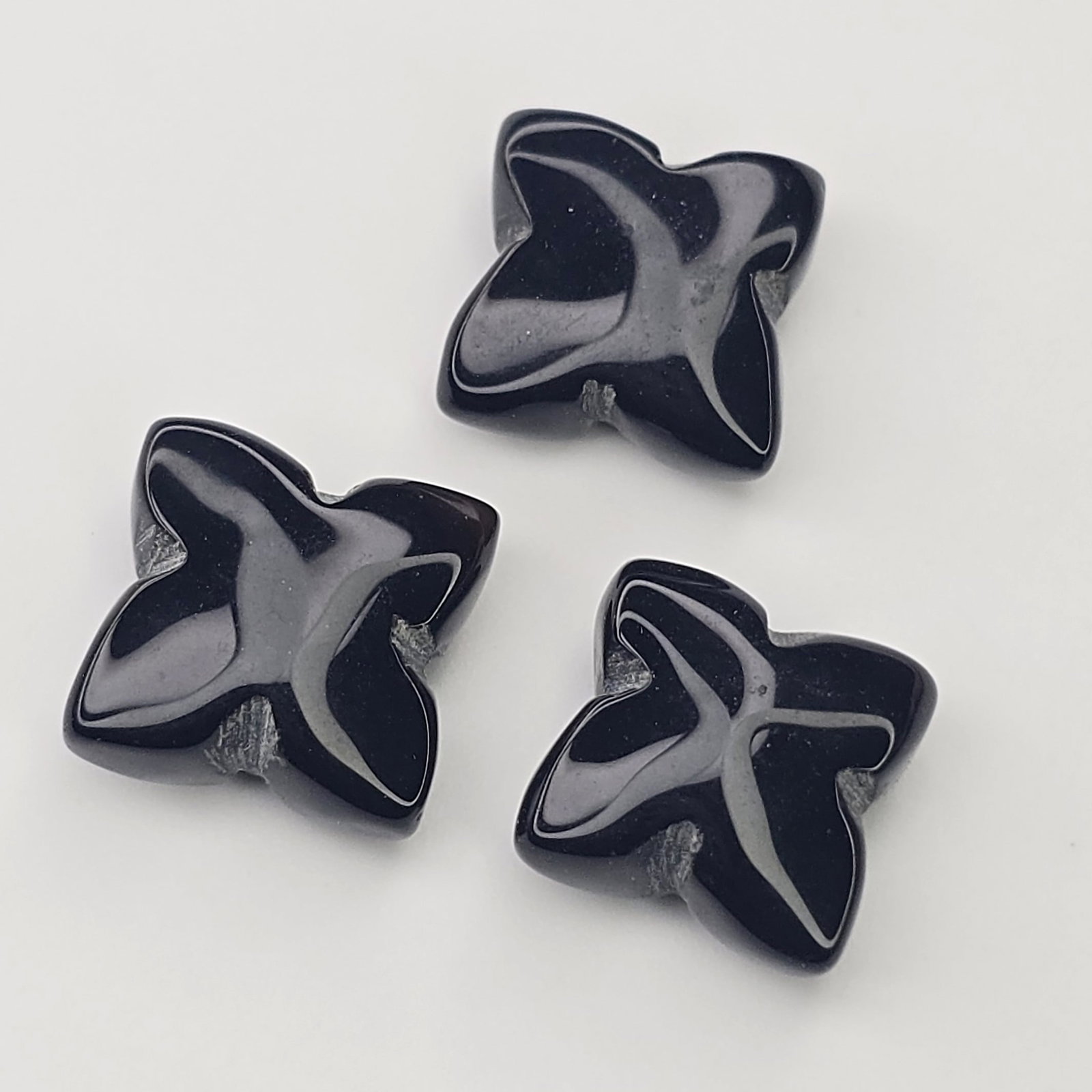 23.18 ct Natural Black Onyx Star Set (1 of 2)