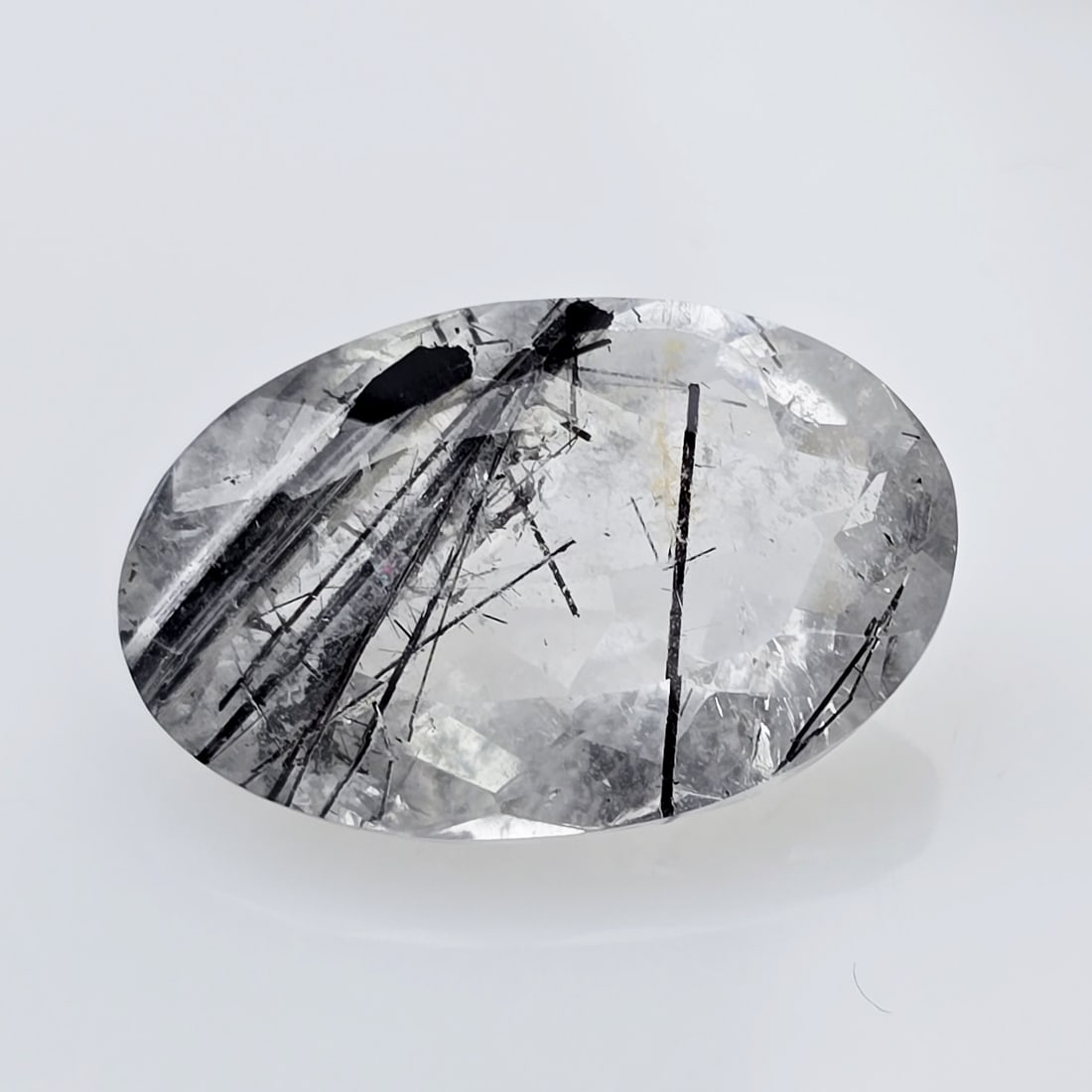 10.65 ct Natural Black Rutile Quartz Cut (1 of 3)