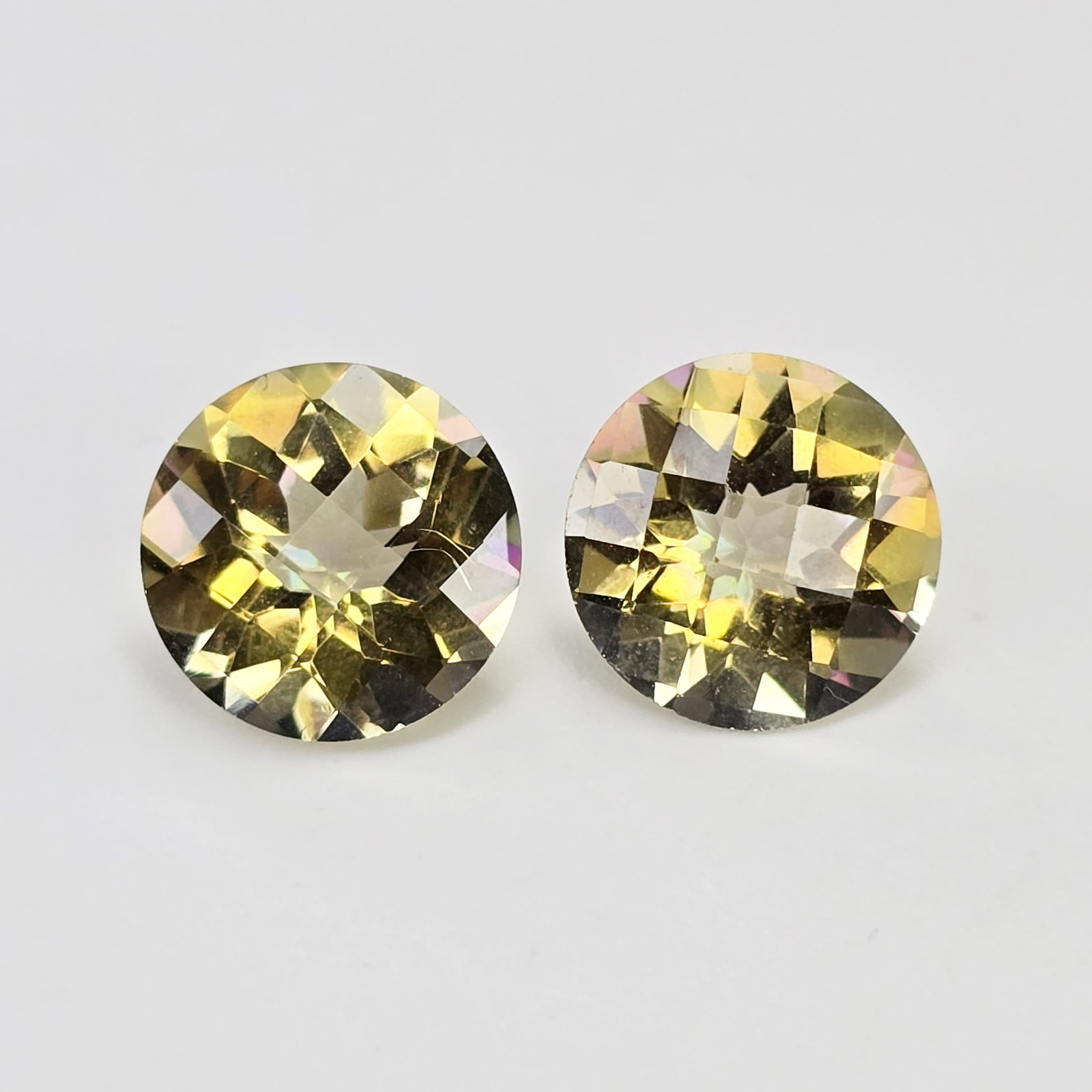 5.95 ct "Top Qulaity" Natural Yellow Mystic Quartz Pair (1 of 3)
