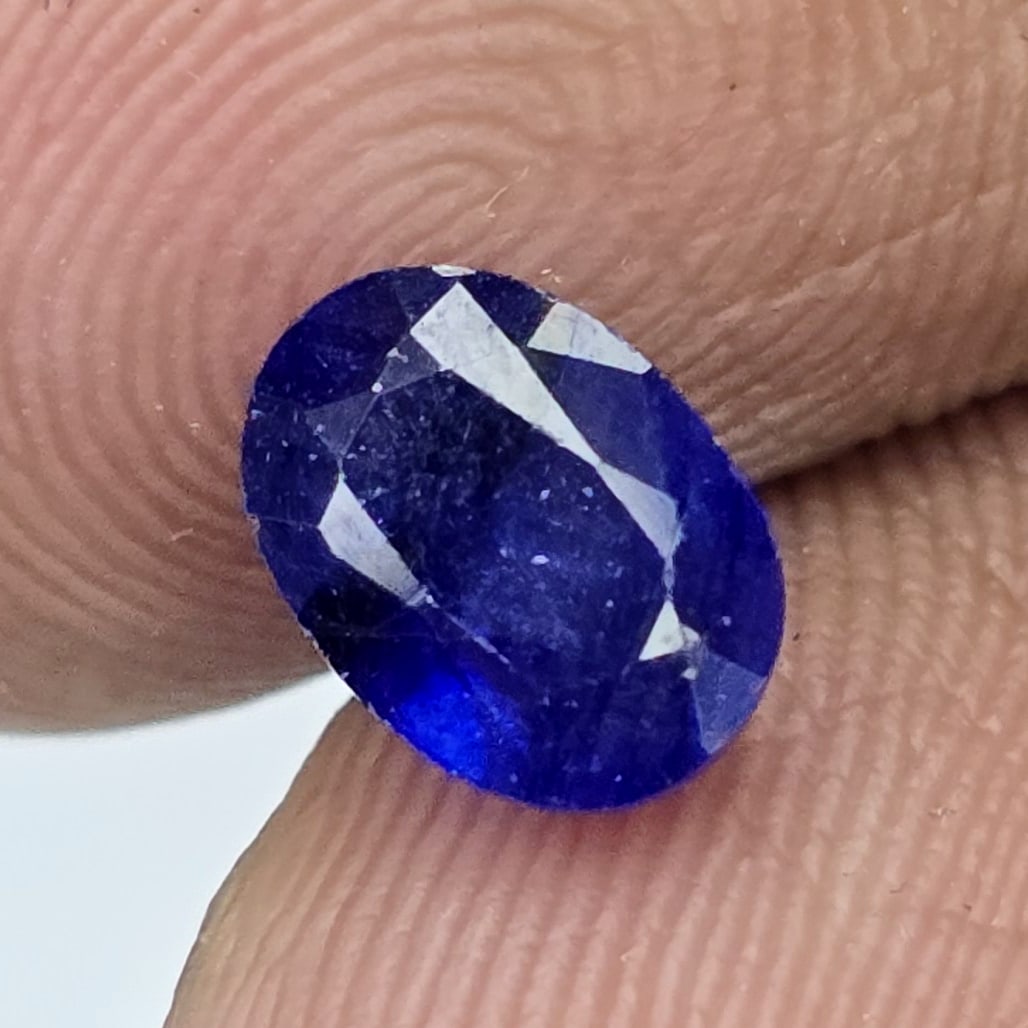 1.69 Ct Natural Blue Sapphire: Gemstones: Natural Sapphire /Carat Weights: 1.69 ct /Size or Dimensions: 7 X 5 X 4 mm /Treatment: Glass Filled
