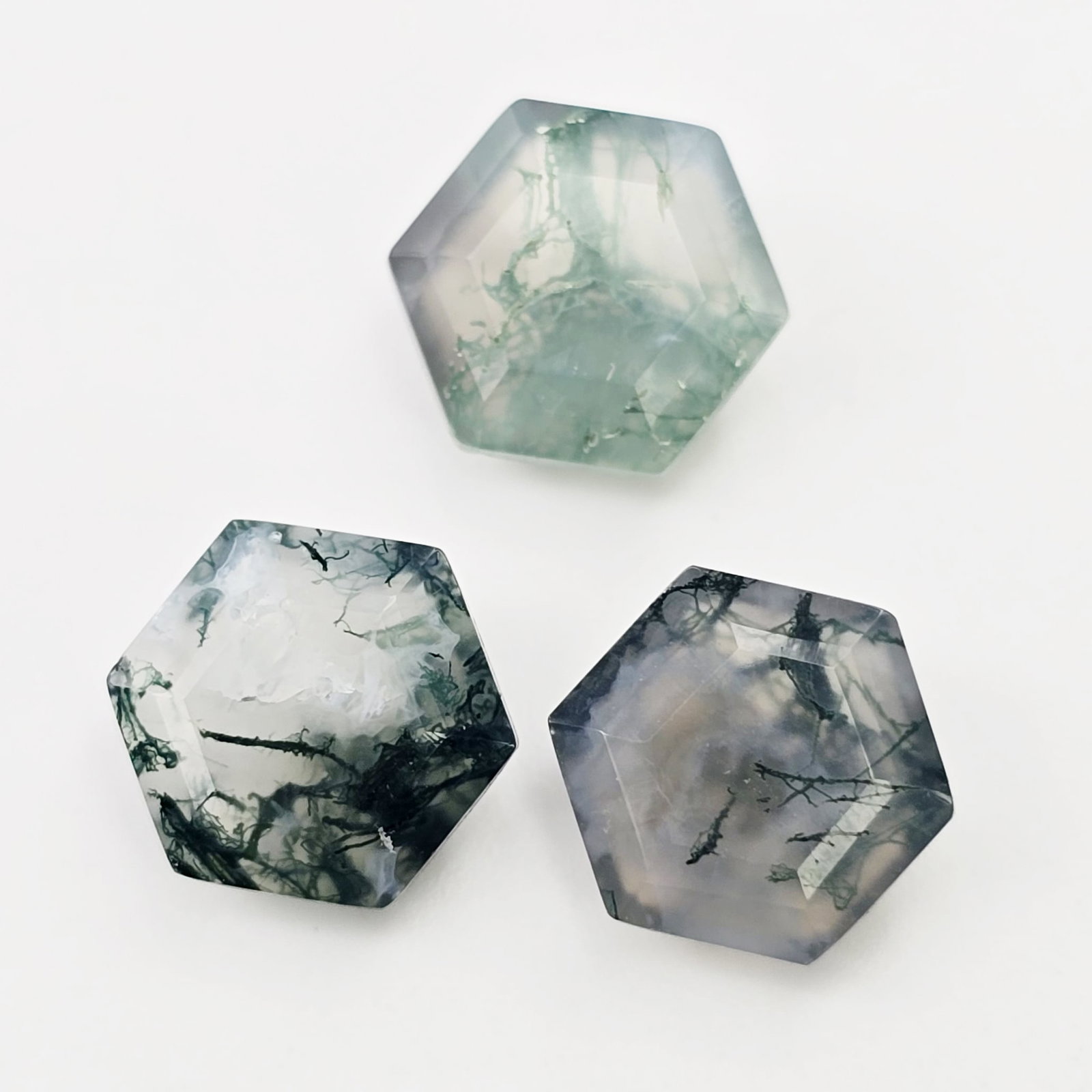 8.08 Ct "Premium Quality" Natural Moss Agate Fancy Pair (1 of 3)