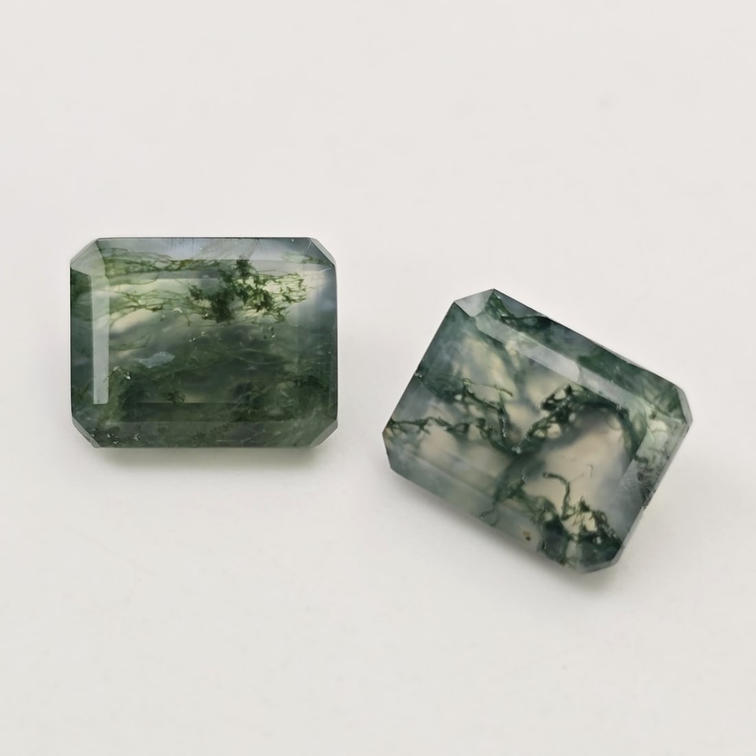 4.68 Ct "Premium Quality" Natural Moss Agate Fancy Pair (1 of 3)