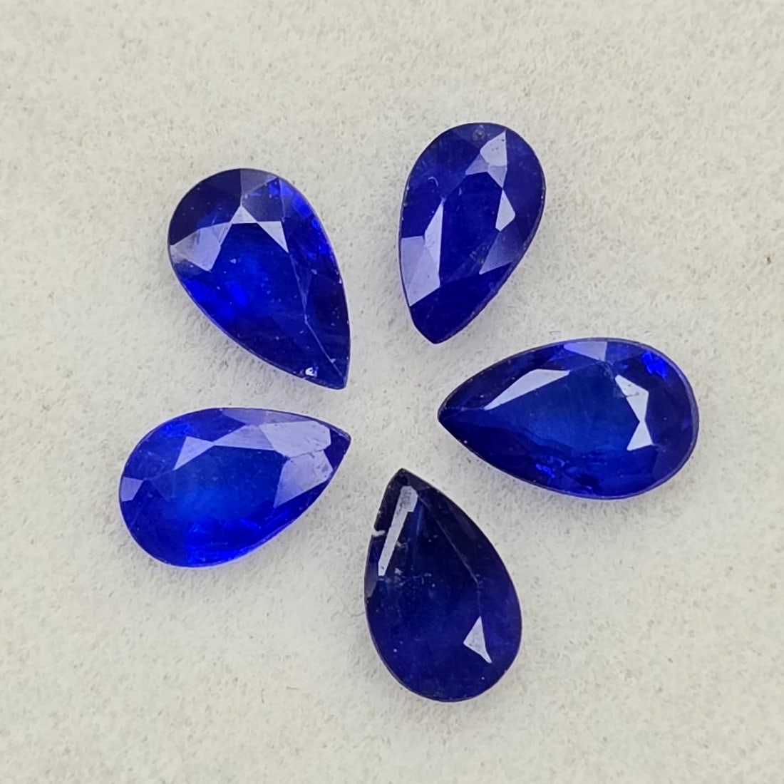 1.11 Ct Natural Blue Spinel Pear Set (1 of 2)