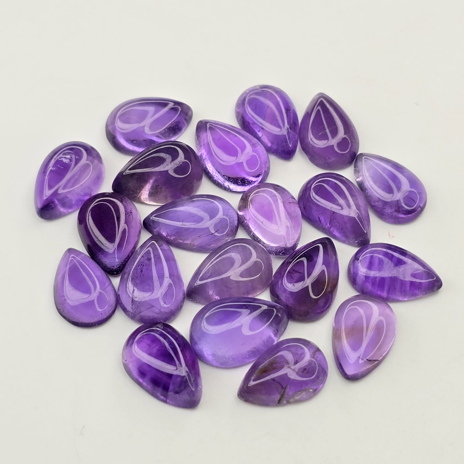 24.40 ct Natural Amethyst Pear Set (1 of 2)