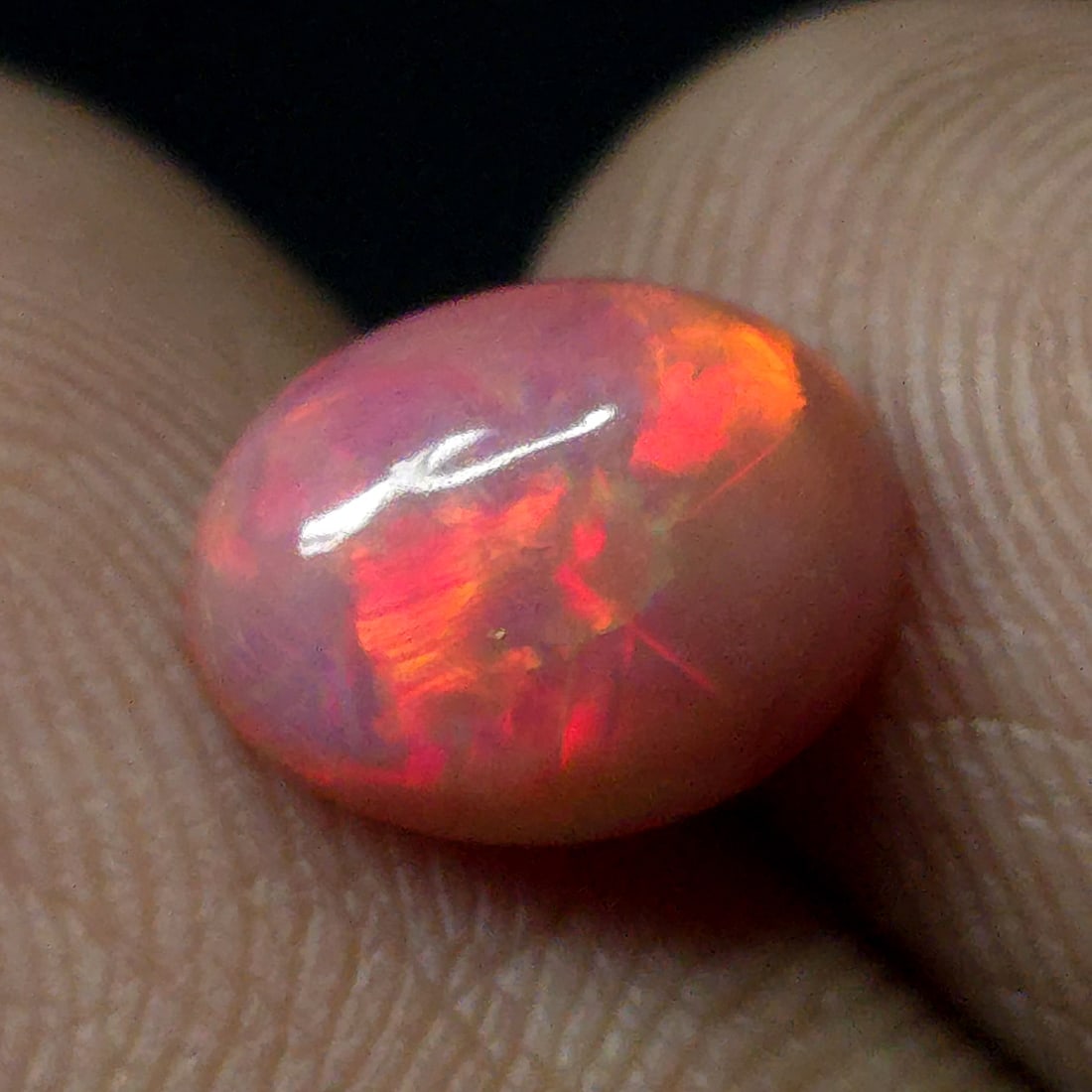 1.14 Ct Natural Ethiopian Pink Fire Opal: Gemstones: Natural Fire Opal /Carat Weights: 1.14 ct /Size or Dimensions: 9 X 7 mm /Treatment: Color Dyed