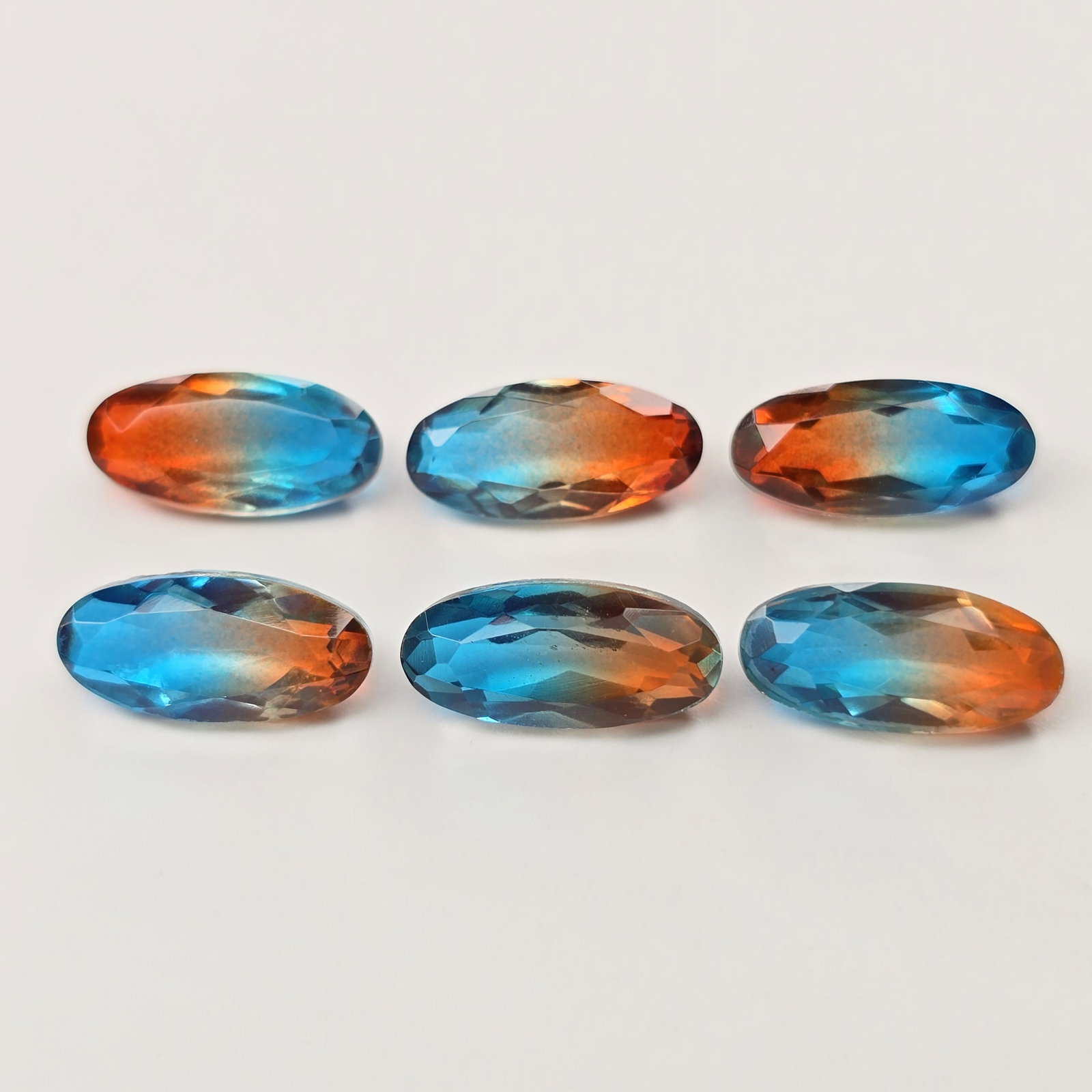 15.52 Ct "Beautiful"Aqua Terra Costa Doublet Quartz Set (1 of 2)