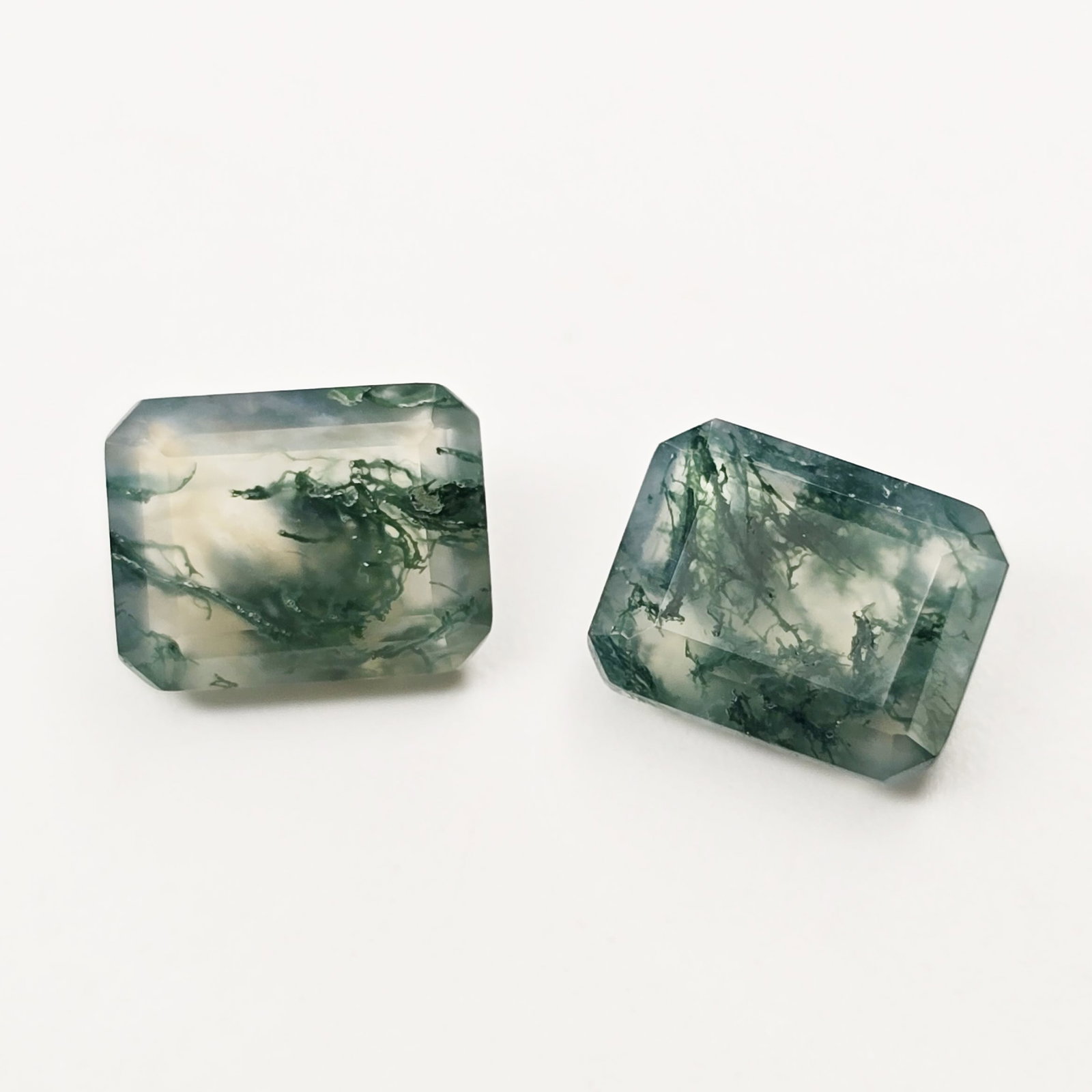 4.05 Ct "Premium Quality" Natural Moss Agate Pair (1 of 3)