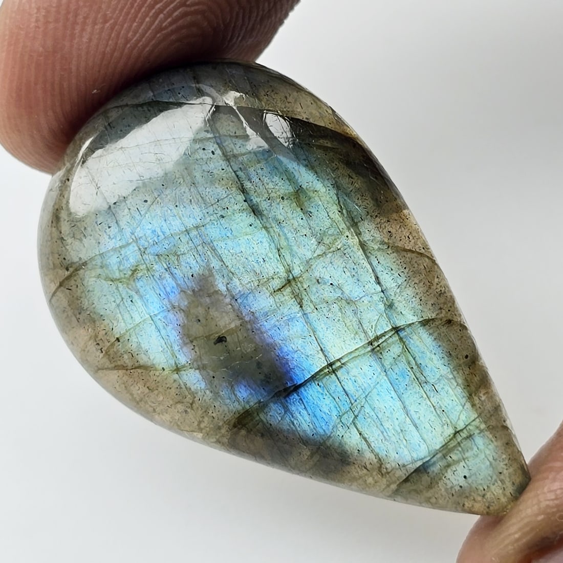 28.55 Ct Natural Green Flash Labradorite (1 of 3)