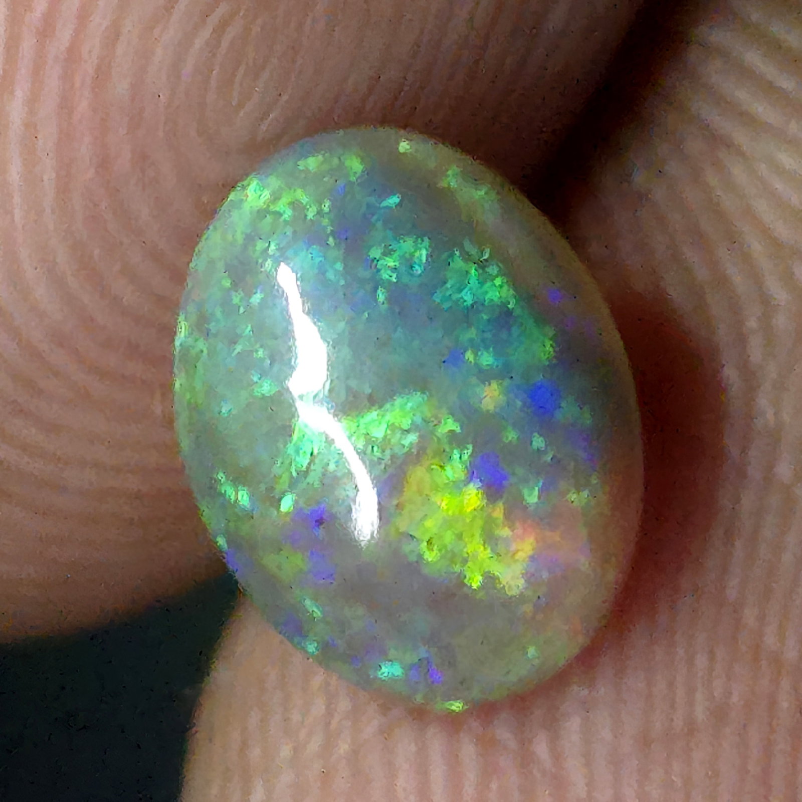 1.13 Ct Natural Ethiopian Green Fire Opal: Gemstones: Natural Fire Opal /Carat Weights: 1.13 ct /Size or Dimensions: 9 X 7 mm /Treatment: Color Dyed