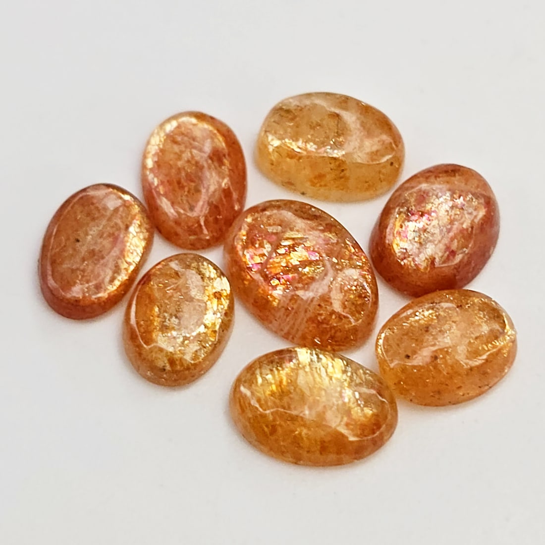4.26 ct "Top Luster" Natural Sunstone Set: Gemstones: Natural Sunstone /Carat Weights: 4.26 ct /Size or Dimensions: 7 X 5 mm Approx