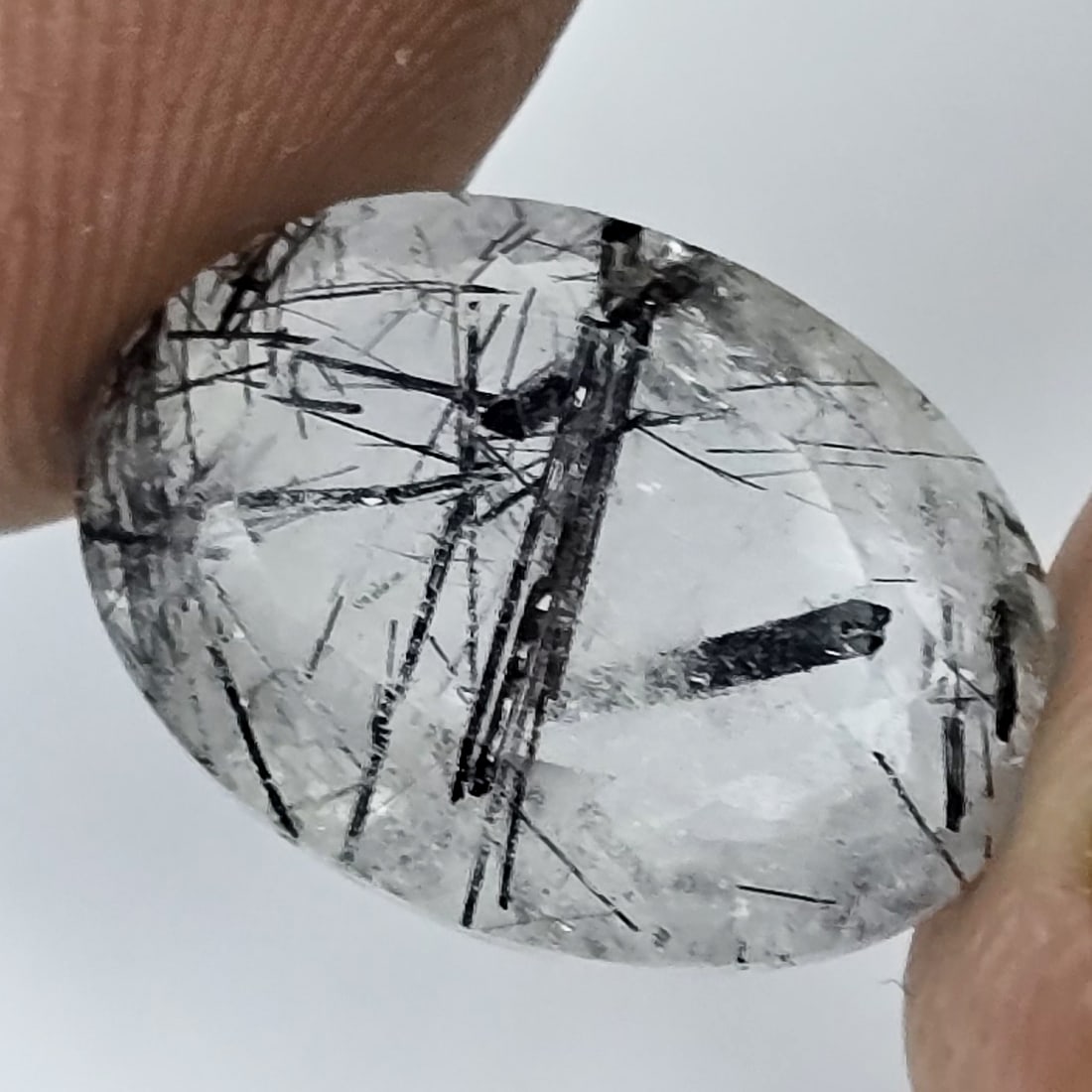 7.61 ct Natural Black Rutile Quartz Cut (1 of 3)