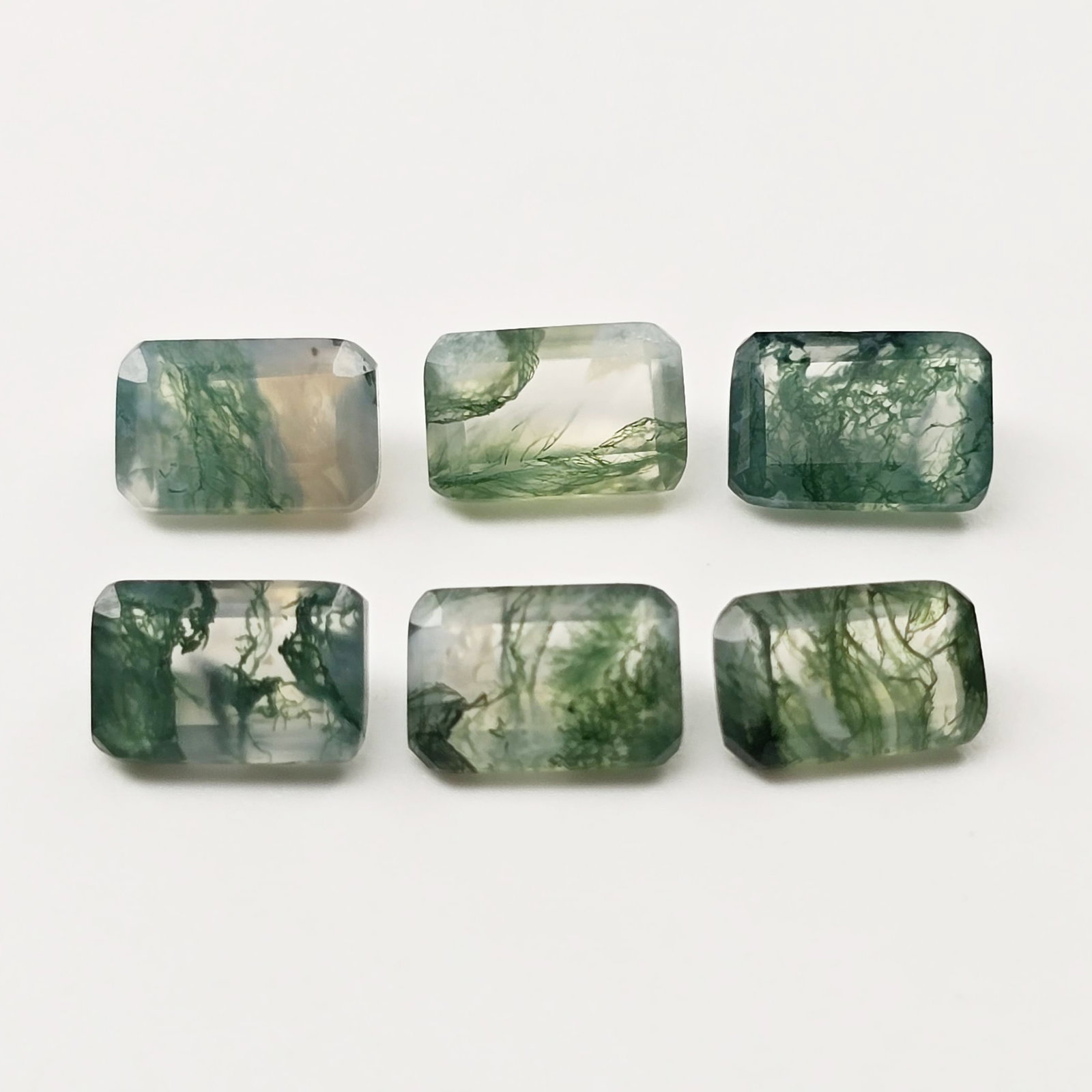 3.16 Ct "Premium Quality" Natural Moss Agate Fancy Set (1 of 3)