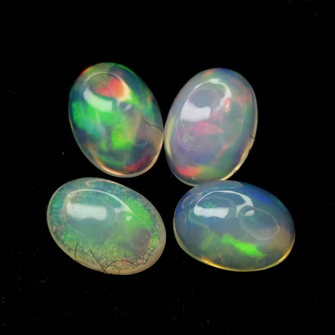 1.84 Ct "Play of Colors" Natural Ethiopian Fire Opal Set (1 of 4)