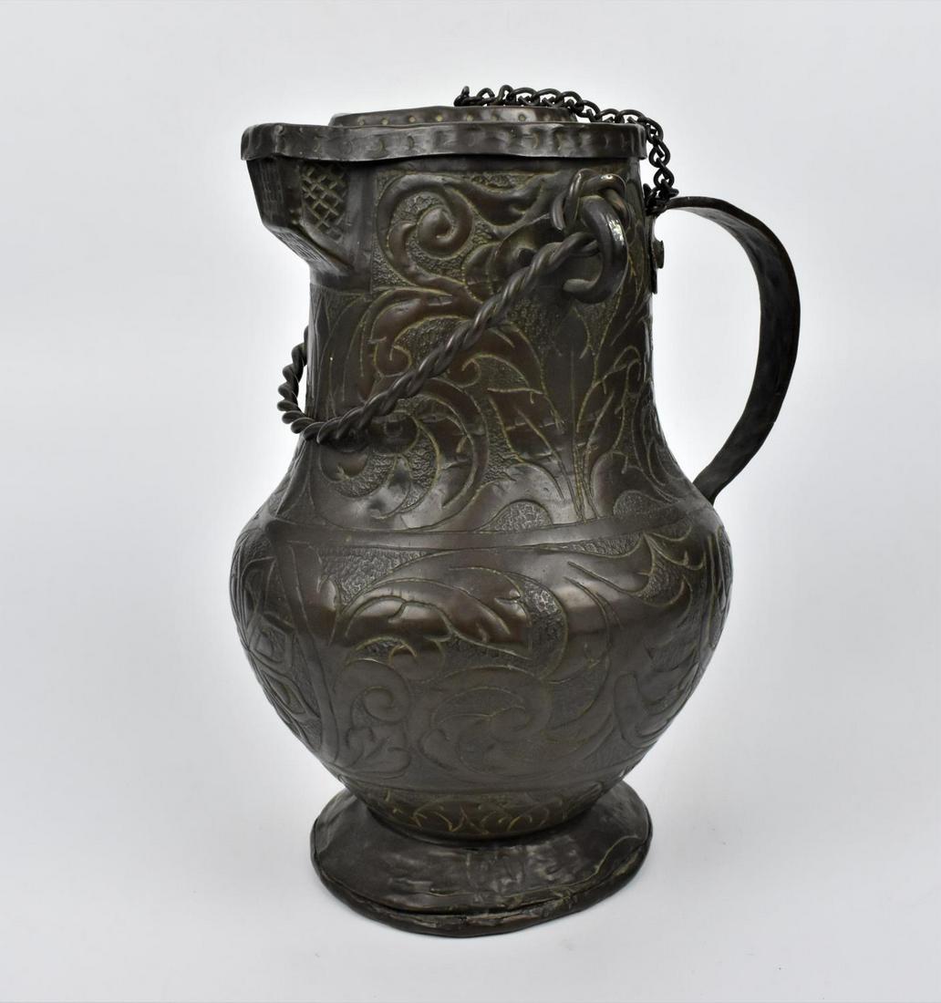 A 19th century or earlier Indo-Persian embossed copper (1 of 6)