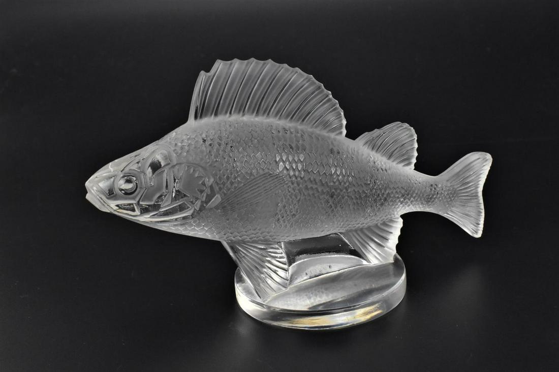 A René Lalique clear and frosted glass Perche Poisson / (1 of 6)