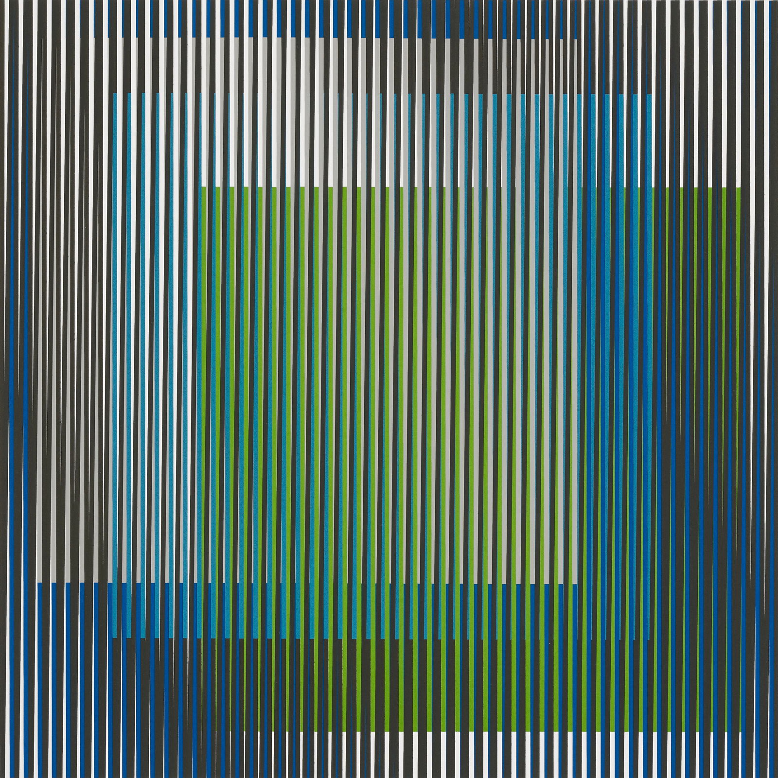 CARLOS CRUZ-DIEZ, Induction chromatique à double Fréquence 2, 2019: Artist: Carlos Cruz-Diez (1923–2019)Title: Induction chromatique à double Fréquence 2Year: 2019Medium: LithographDimensions: 50 x 50 cmEdition: 75"This work forms part of Carlos Cruz-Diez’s cont