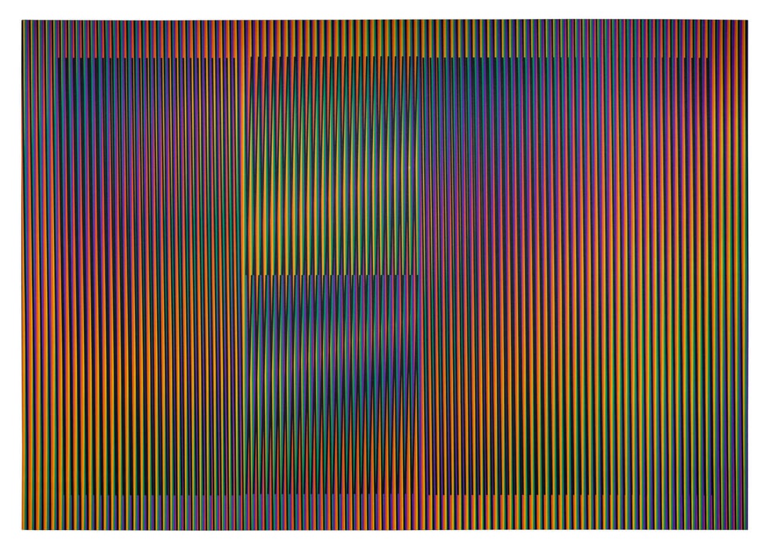 CARLOS CRUZ-DIEZ, Color Aditivo Cantarrana 2, 2016: Artist: Carlos Cruz-Diez (1923–2019)Title: Color Aditivo Cantarrana 2 Year: 2016Medium: LithographDimensions: 70 x 100 cmEdition: 17/40"Produced in 2016, Color Aditivo Cantarrana 2 belongs to Carlos