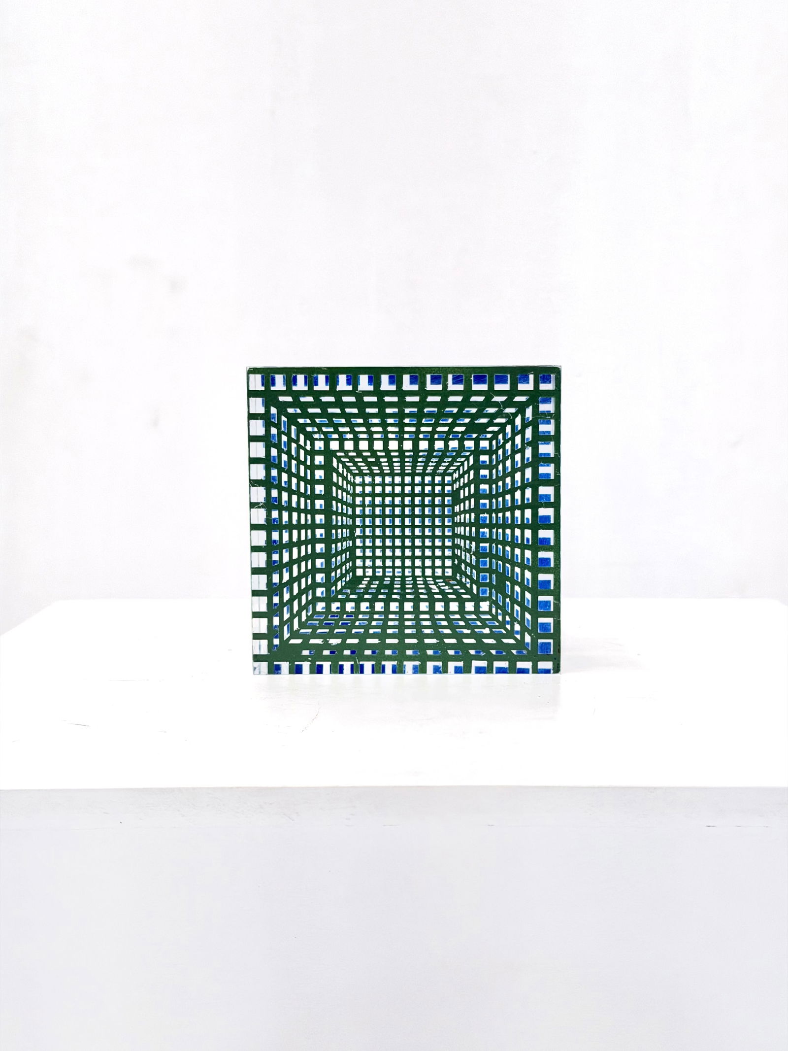 VICTOR VASARELY, Moiré II, 1980: Artist: Victor VasarelyTitle: Moiré IIYear: 1980Medium: Screenprinted AcrylicDimensions: Edition: Uniquie WorkCreated in 1980, Moiré III belongs to Victor Vasarely’s mature period, when the artist