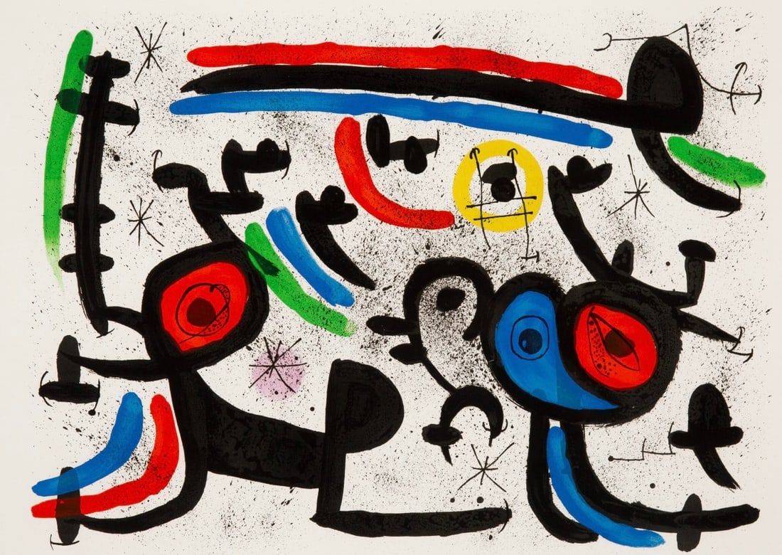 JOAN MIRO, Les Amoureux et Luna Park II, from Allegro Vivace, 1981 (1 of 4)