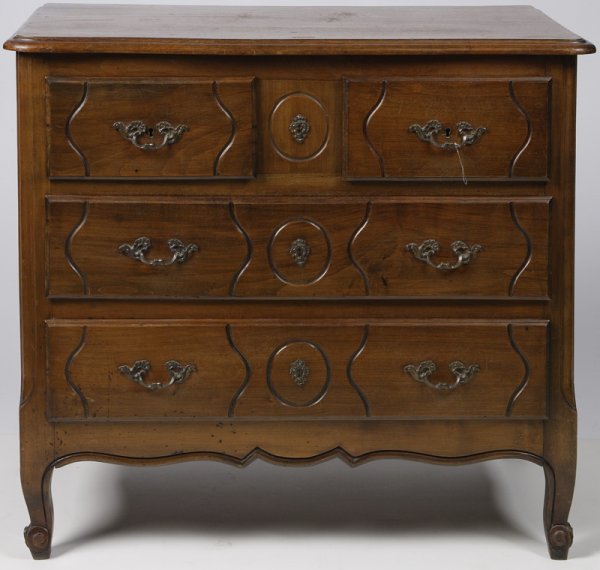Early 20th C. French Provincial Hardwood Chest-of-