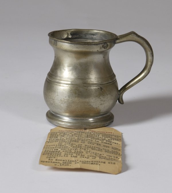 Circa 1826 George IV Baluster Half-Pint Pewter Tan