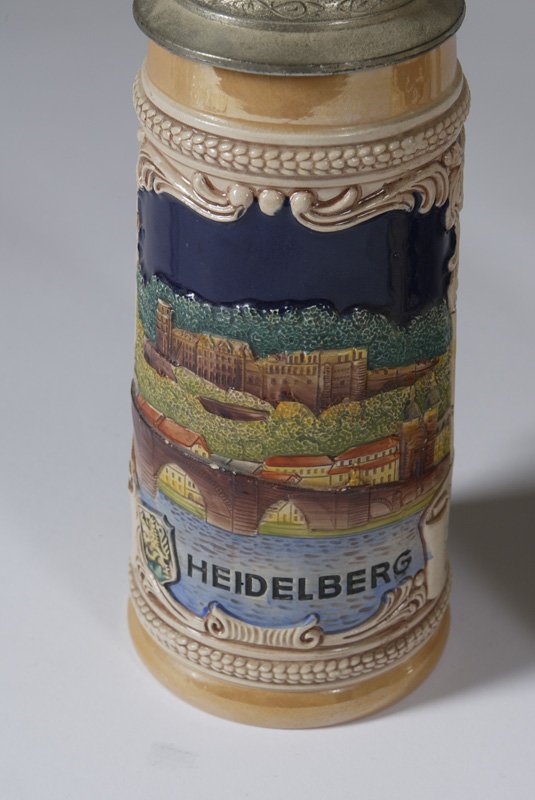 Collection Of 4 20th C. Porcelain Beer Steins - 3