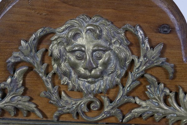 Late 19th C. English Brass Trimmed Mirror Frame - 2