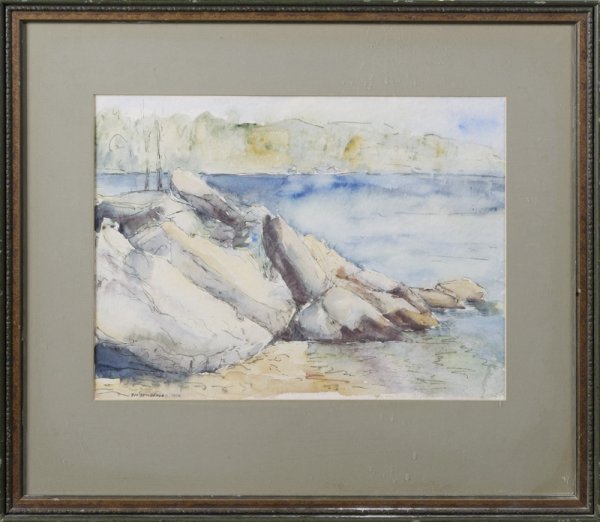 20th C, Ruth Arnsberger, Watercolor