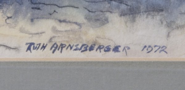 20th C, Ruth Arnsberger, Watercolor - 2