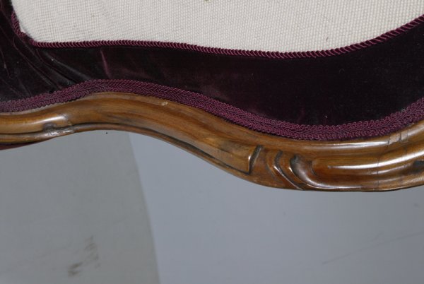 Victorian Upholstered Lady's Slipper Chair - 4