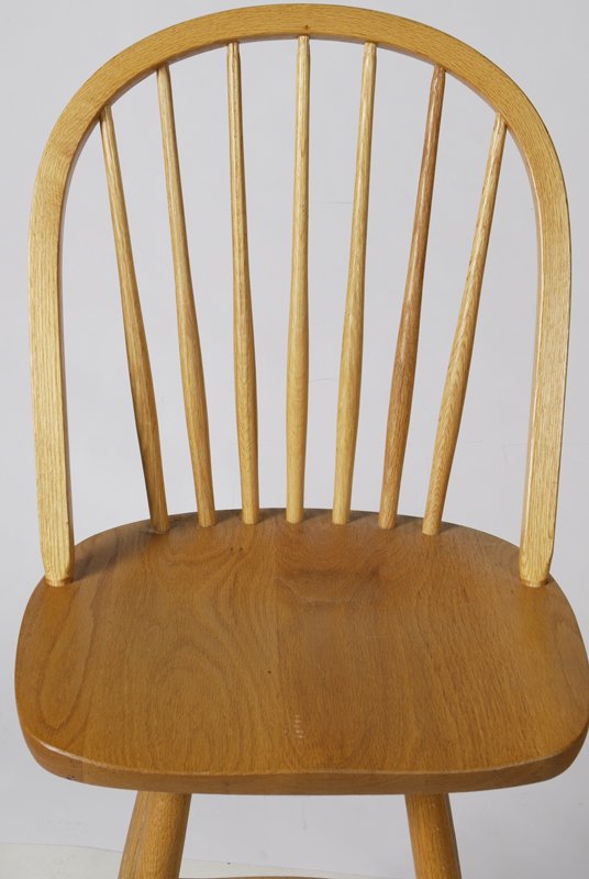 Pair of Highback Wooden Swivel Bar Stools - 2