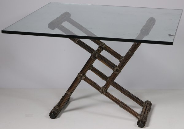 Bamboo And Glass Table