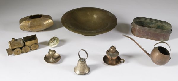 Collector's Lot Of 7 Brass Table Articles