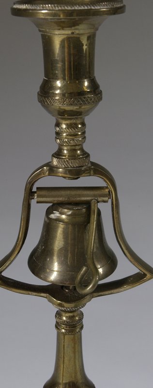 Small 19th C Oil Lamp With Two Brass Table Article - 2
