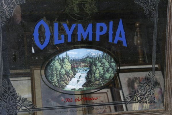 2 Olympia Beer Framed Wall Mirrors - 2