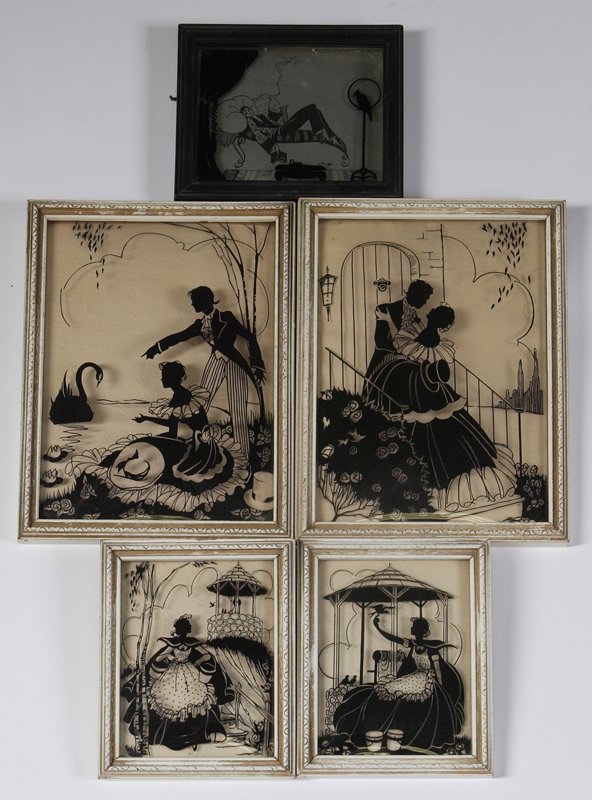 Collection Of 5 Framed Silhouettes