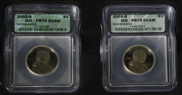 2000-S thru 2003-S Sacagawea, PR70 DCAM - 2