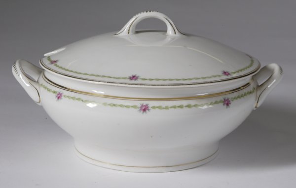 Austrian Limoges Two Handled Porcelain Tureen
