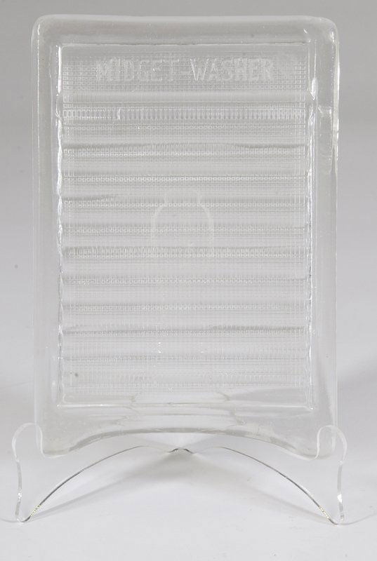 4 Miniature Glass Washboard Sep 27, 2009 Midwest Auction Galleries