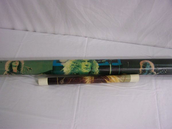 Lot Of Two Led Zeppelin Posters: Lot includes one 1976 Led Zeppelin poster photos by Fortune-Rodabaugh & Zlozower and one Give Peace A Chance poster. Posters have tears and light staining.