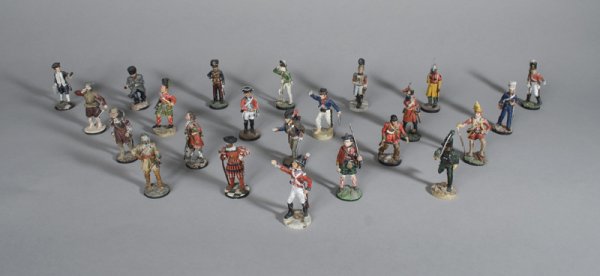 Franklin Mint Set of Fighting Men of the British E: 23 in all, issued in 1979-1983. The Franklin Mint commissioned Army house of Spain to make the set of "Soldiers of the British Empire." The figures were issued on a monthly basis and included informat