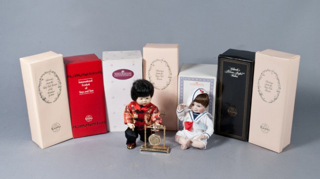 Collection of (7) New Ashton Drake Dolls: New in boxes, includes Moments to Remember "Justin," "Mistletoe," "Chen," "Sarah," "Goldilocks," "Snow White," and "Little Red Riding Hood." All in excellent condition.
