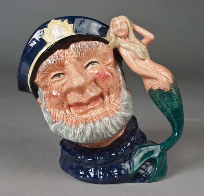 Royal Doulton "Old Salt" Large Toby Mug: Underside marked with D 6551 and COPR 1960. 7.25" H, excellent condition.