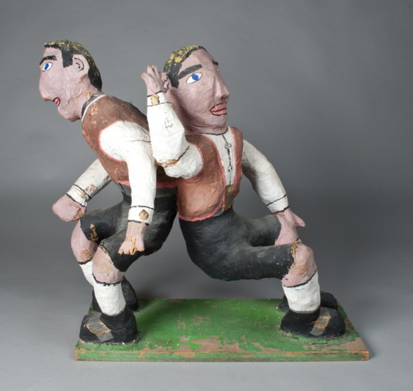 Hand Painted Folk Art Paper Mache Sculpture