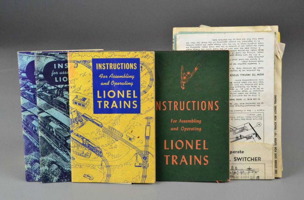 Lionel Switcher & Various Instruction Manuals: Lionel MKT NWZ Switcher No. 600 1955 Type "A" black frame and end rails, body crack at frame screw common on this engine, also including various booklets possible 1950's or earlier. Private collection