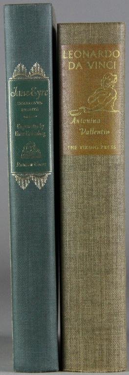(2) 1938 Leonardo Da Vinci & 1943 Jane Eyre: To include a Leonardo Da Vinci, The Tragic Pursuit of Perfection, by Antonina Vallentin, Viking Press 1938. Very fine condition. Jane Eyre, by Charlotte Bronte, with wood engravings by Fritz Eichenber