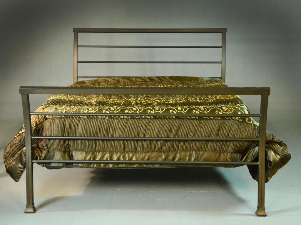 Queen Bed Head and Footboard: Curved spindle style, 48" H x 62" W, circa 20th century, good condition. Private collection of Charlevoix, Michigan lady and gentleman.