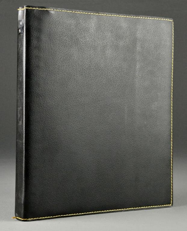 (70+) Signed Photographs & Letters Of Famous Persons: To include 70+ photographs & letters of famous actors, and actresses, & personages in a leather binding with plastic inserts, including: Anthony Quinn, George Raft, Gilbert Roland, Edward G. Robinson,