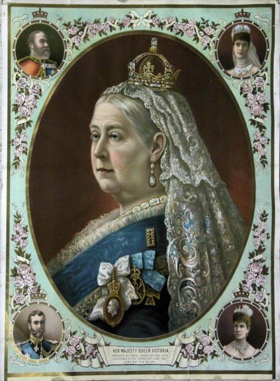 19th Century Queen Victoria Colored Poster